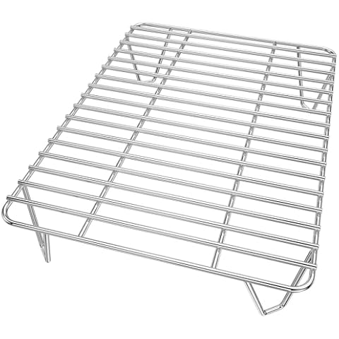 GRISUN Warming Rack for Green Mountain Grill Davy Crockett Pellet Grill, Upper Rack Replacement for GMG-6016, Grill Rack Addition for Doubled Cooking Space (14" x 10" x 3.5") Cover