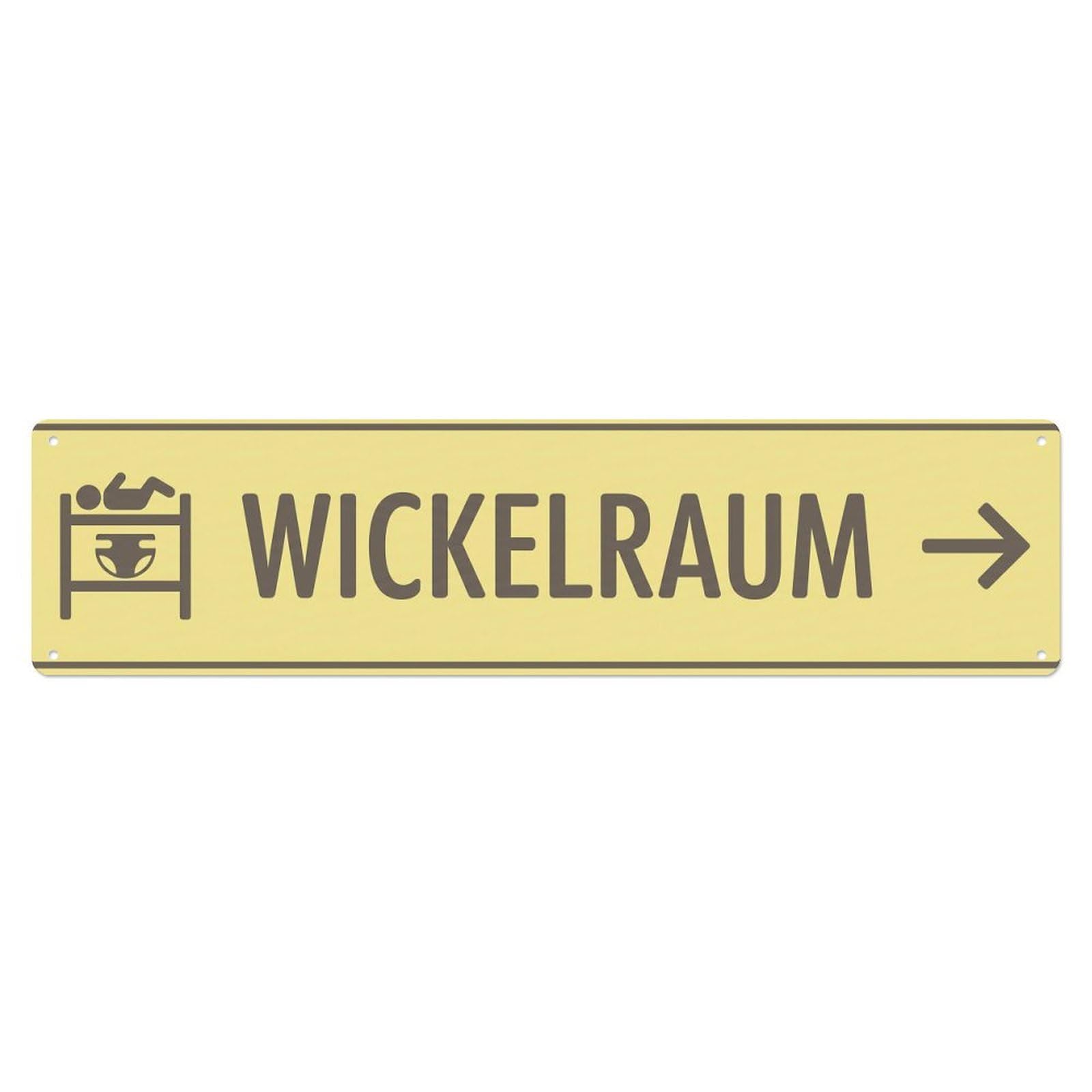 Wickelraum Nursery Entrance Facility Metal Tin Sign Plaque Wall Decor for Cafe, Club Bar, Office, Home Garden Metal Poster 4x16Inch