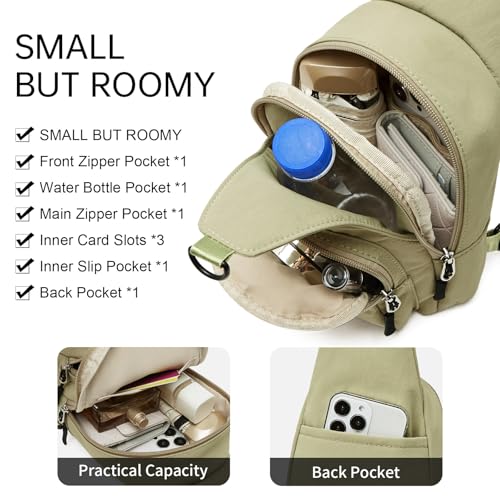 Image of cakang Womens Sling Bag Crossbody Bags for Women Vegan Leather Sling Backpack Daypack Fanny Pack Crossbody Purse Travel