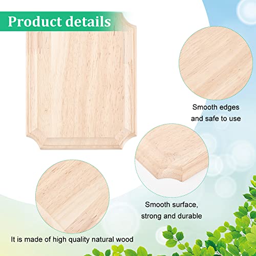 FINGERINSPIRE Unfinished Wood Plaque 15.3x12.2x1.7cm Rectangle Wooden Blank Signboards Natural Wood Crafts for Painting Carving Burning Wood Boards for DIY Craft Projects Home Decor - Image 4
