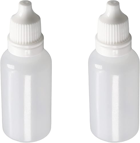 Miniatura 1 de Bettomshin Botella cuentagotas de plástico de 0.7 fl oz, botellas de gota de boca pequeña, botella gotera líquida exprimible vacía blanca translúcida