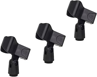 Universal Microphone Clip Mic Holder,3PCS Microphone Clip Flexible Microphone Holder Spring Clip Microphone Clip Clamp Holder Quick Release Microphone Clip for Microphone Stand Handhold Microphone