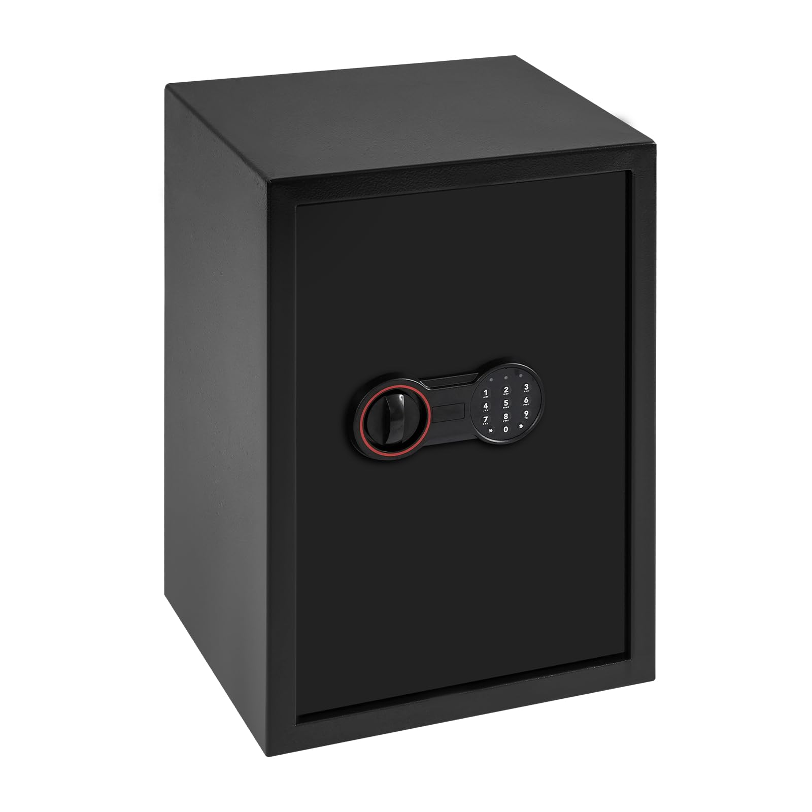 Grande cassaforte con chiavi di emergenza e funzione di allarme, 50 cm, grande cassaforte per mobili con spazio a doppio piano, cassaforte elettronica per documenti, gioielli, contanti, con chiave di