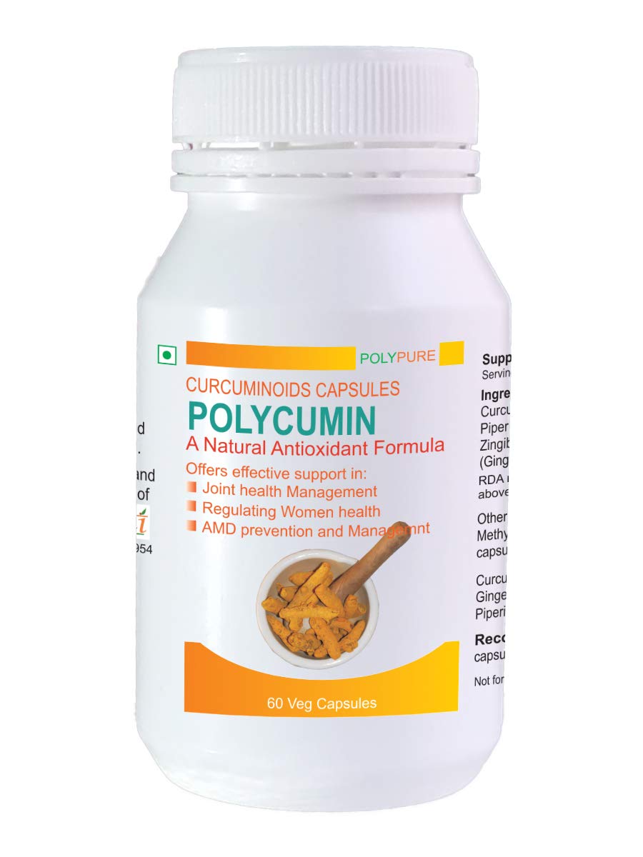 POLYCUMIN Curcuminoids 95% With Piperine 95% And Gingerol 5% - 60 Veg Capsules (B08RCVCF8S) Amazon Price History, Amazon Price Tracker