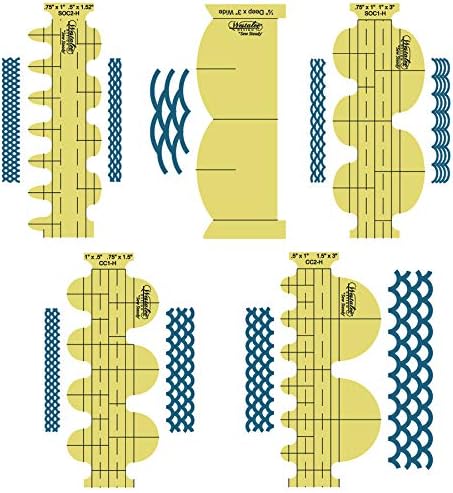 Westalee Design Clamshell Template Starter Set 5 Pieces (Longarm)