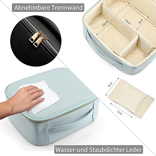 Vlando Vintage Reise Kosmetiktasche, Make Up Tasche Leder, Schminktasche Mädchen, Kosmetikkoffer Klein, Waschtasche… – Bild 5