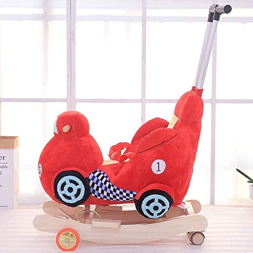 Rocking Horse Hölzerner Schaukeltier Mit Rad & Putter & Sicherheitsgurt, Wippstuhl Innen Im Freien – Bild 5