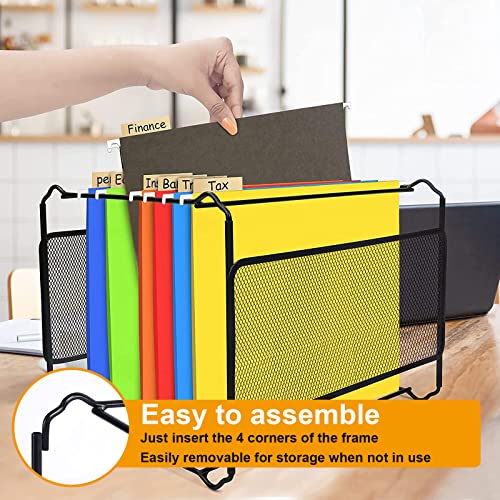 Hanging File Folder Frame, Black Hanging File Organizer, A4 Letter Folder Frames For Office School And Home #TOP5