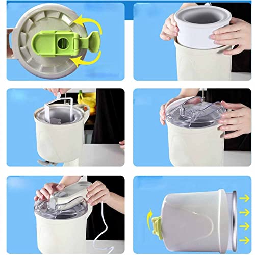 HHORB Automatische Haushalts-Eismaschine, 1,5 Quart Kapazität, DIY-Eismaschine, schnell, leicht zu reinigen, glatt, für… – Bild 5