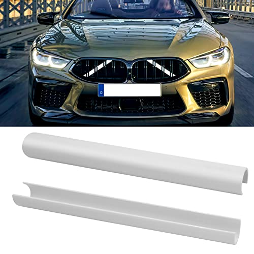 Image of Jaronx Compatible with BMW V Brace Cover, Front Grill Inserts V Bar Brace Trim Covers Compatible with BMW for 1'F20 F21 /2'F22 F23 /3'F30 F31 F34 /4'F32 F33 F36 /5' G30 G31 /6'G32 /7'G11 G12 /8'G14 (White)