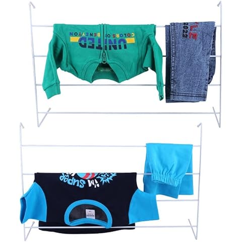 TradeXone 4 Bar Radiator Airer for hanging and drying clothes Radiator Clothes Airer strong and lightweight save your space with non-bendable Radiator drying Rack Cover