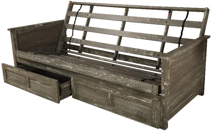 Lexington Weathered Gray Storage Futon Frame by Kodiak Furniture