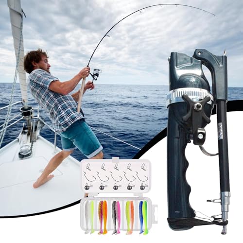 Combos canne et moulinet portables pliables ergonomiques pour pêcheur