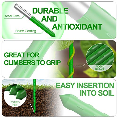 WAENLIR Garden Stakes 60 inch 5ft Sturdy Plant Sticks/Support, Tomato Stakes, Pack of 50 - Image 5