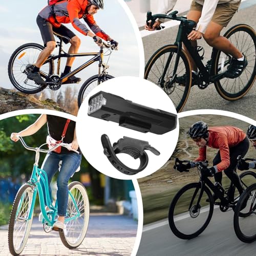 Luz de seguridad para bicicleta impermeable combo de bocina y pantalla LED 5