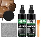Premium Leather Care, Cleaner Conditioner Restore, Upholstery Detailing Formula with Soft Finish Protection, Deep Cleaning Leather Solution, Conditioning Restore Kit, Leathers Care for Car Seat Couch