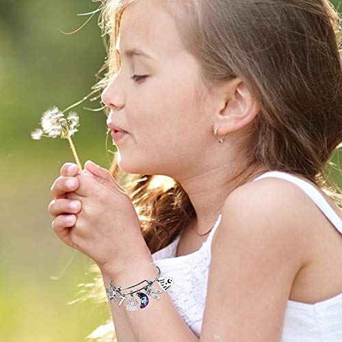 Image of Birthday Bracelet for Girls 5-16th Age Bracelet Stainless Steel Jewelry Birthday Gift for Daughter Granddaughter Niece Cousin