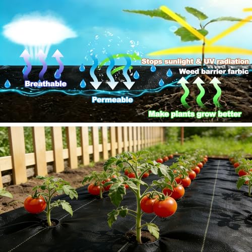 4' x 100' FrutPunch Weed Barrier Landscape Fabric w/ 20 U-Shaped Ground Stakes $10.15 w/ S&S - image 3