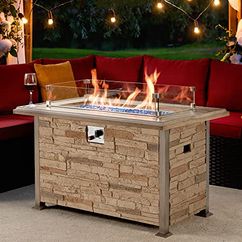 Reviews for Vicluke 44 Inch Aluminum Propane Fire Pit Table