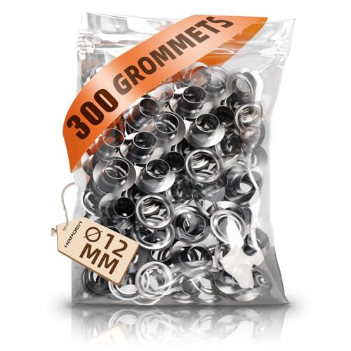 Hapden 1/2 Inch Grommet Refill Kit, 300 Sets
