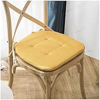 Coussin De Chaise De Cuisine Forme U - 43x41 Cm, épaisseur 3 Cm, Tissu Lin/coton, Avec Attaches