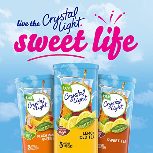 Crystal Light Sugar-Free Lemon Iced Tea Naturally Flavored Powdered Drink Mix, 6 Count (Pack of 12)