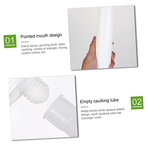 Miniatura 5 de 12 piezas de manguera vacía sellador de lechada de baldosas herramientas de cemento herramienta de lechada tubos de calafateo vacíos reutilizables