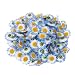 Femitu 100x Artificial Gerbera Daisy Flowers Heads for DIY Wedding Party (Blue)