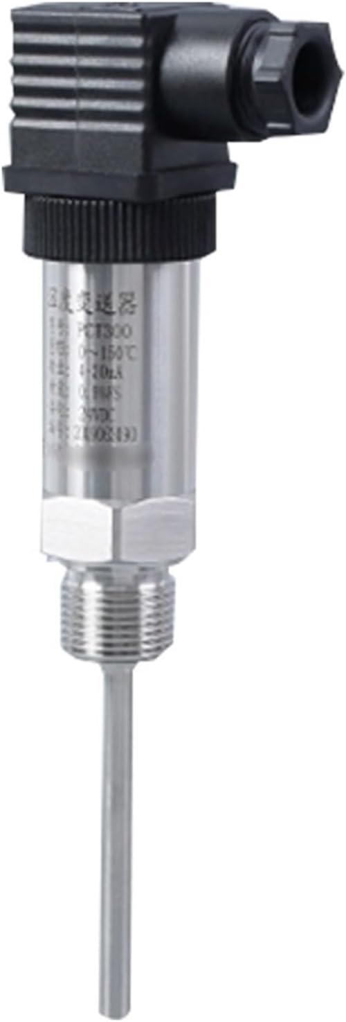 Temperature Transmitter SS304 DC 24V Temperature Transducer Sensor 4-20mA to 0-10V to RS485 Temperature Transmitter(0-250C 4-20mA Output)