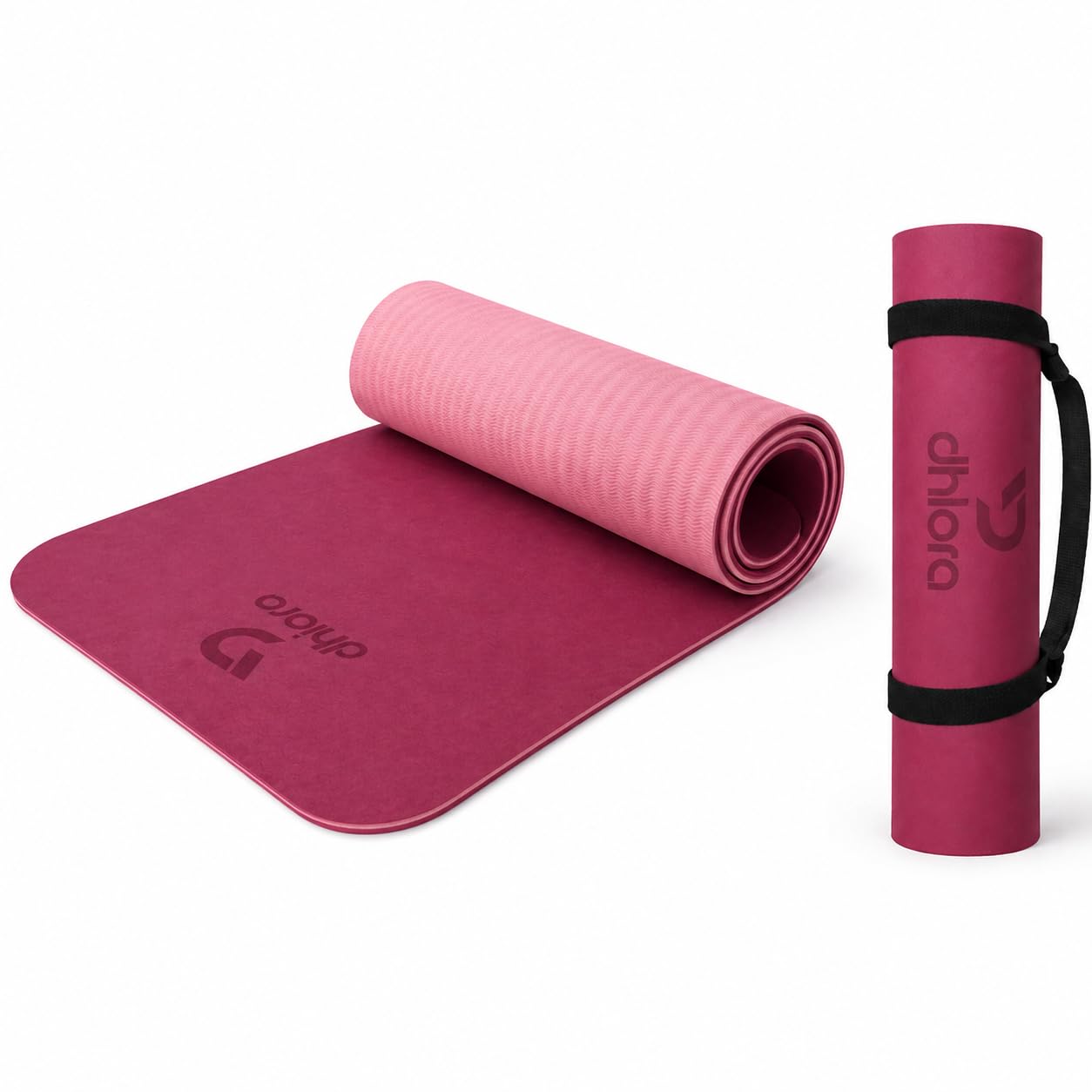 DHIORA 8mm Thick TPE Yoga Mat for Men & Women | Non Slip Exercise