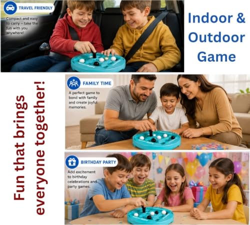 Image of POP N Play PLOT-4 Fast Strategy Board Game for Kids & Family | 2 Player Educational Thinking Game | Brain Development, Logic Building & Concentration Toy | Boys & Girls Age 3+ Years