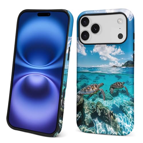 Coque pour PT 17 PM silicone liquide mate antichoc motif tortue de mer
