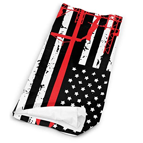 Ironworker America Flag Boys Girls Balaclava Face Bandana Neck Gaiter Teens Head Wrap for Outdoor