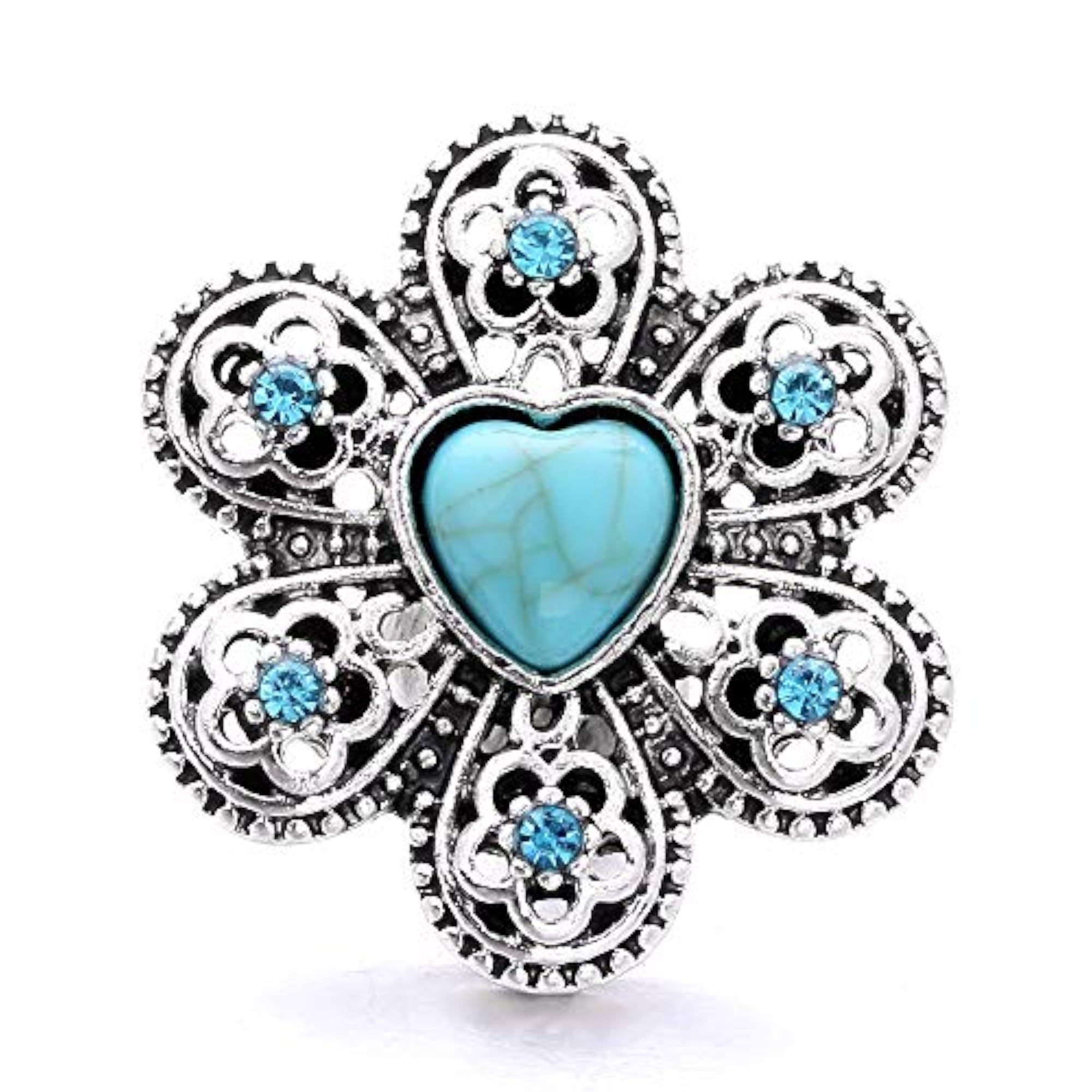 12pcs Metal Rhinestone Beads