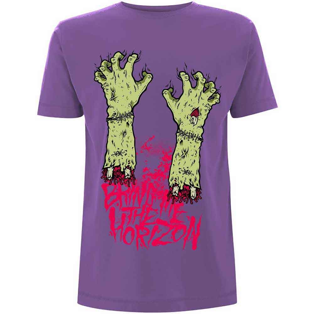Bring Me The Horizon Men's Zombie Hands BMTH T-Shirt Purple
