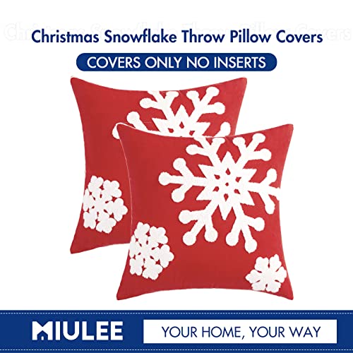 MIULEE Snowflake Pillow Covers – Embroidered Holiday Decor - Image 6