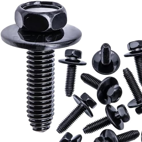 Amazon.com: Rexka 25pcs M6-1.0 x 25mm Hex Head Sems Fender Bumper 