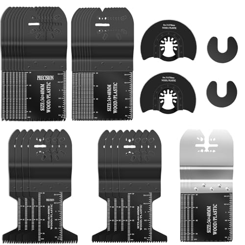 SURFOU Multi Tool Blade 32Pcs, Oscillating Saw Accessories Set for Hard Material Metal Nail Wood, Quick Release Grout Remover Kit Compatible with Ryobi, Milwaukee, Bosch, Dremel, Dewalt, Makita 1 SURFOU Multi Tool Blade 32Pcs, Oscillating Saw Accessories Set for Hard Material Metal Nail Wood, Quick Release Grout Remover Kit Compatible with Ryobi, Milwaukee, Bosch, Dremel, Dewalt, Makita
