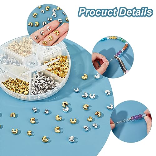 Capuchons de perles à écraser en laiton robuste pour finitions de bijoux impeccables - 5