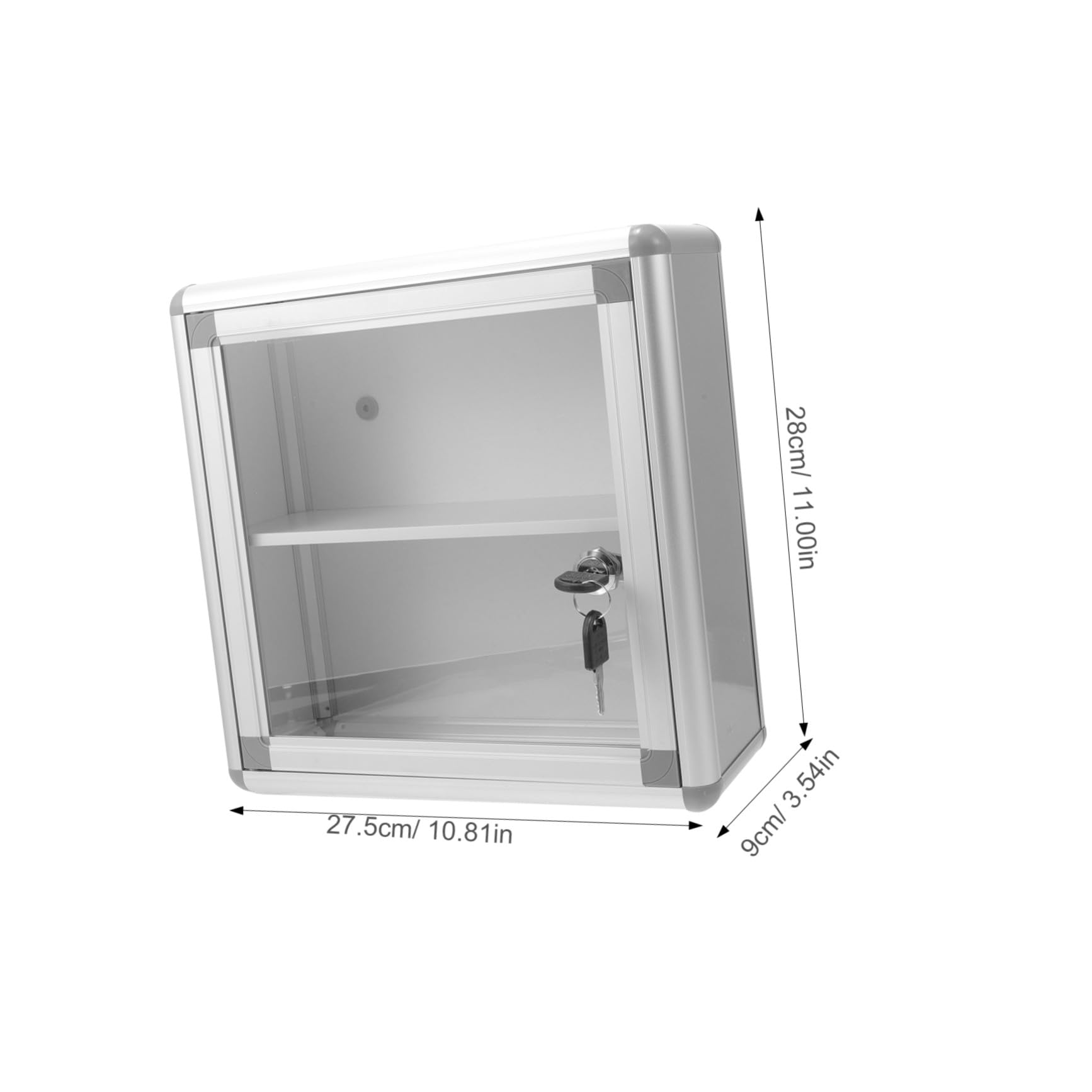 Botiquín de Pared para Guardar Medicamentos y Objetos de Valor Cerradura de Aleación de Aluminio, Diseño Seguro y Multiusos en Oficina o Coche