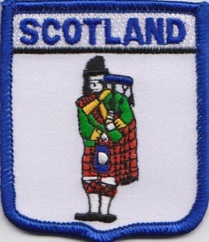 Scotland Scottish Piper Flag Embroidered Patch Badge