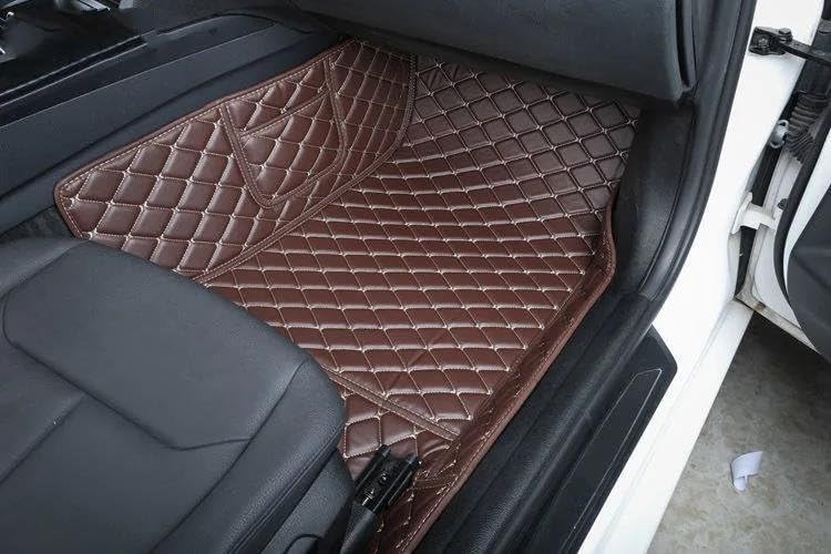 Anti-Slip Carpet For Hyundai For Getz 2002 2003 2004 2005 2006 Custom Car Floor Mats Men Women Full Coverage Anti-Slip Carpet Foot Pads(Right Coffee)