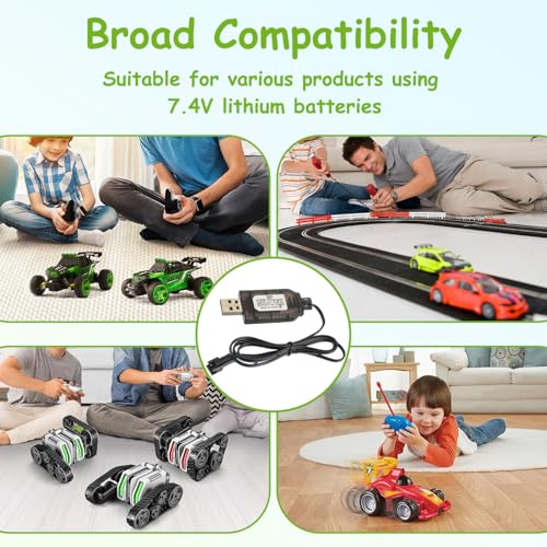 EPLZON 7,4 V Cable Carga de batería, Adaptador de Enchufe SM-2 Pines, Utilizado en avión RC, Tanque RC, Vehículo Modelo RC, Coche Buggy, Camión, Barco (2 Piezas) - imagen 7