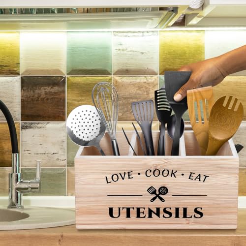 Bamboo Utensil Holder