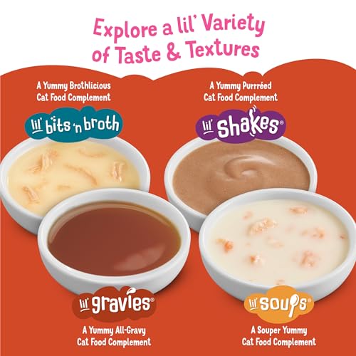 Purina Friskies Lil Gravies Cat Food Complement, (16) 1.55 oz Pouches | Savory Salmon Flavor lickable cat treat, gravy topper for kibble or a tasty snack, no artificial colors or preservatives - image 6