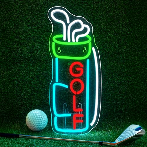 Image of Horseneon Golf Neon Sign for Wall Decor, Golf Neon Led Sign, Creative Neon Lights Signs with USB Powered for Golf Club, Backdrop Lights, Wall Hanging Decor