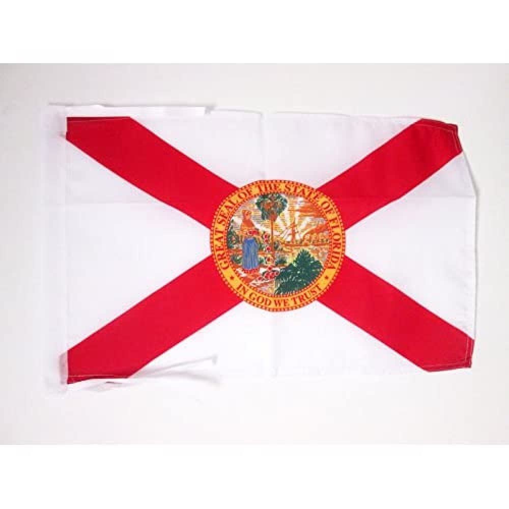 AZ FLAGDrapeau Floride avec Cordelettes, 45cm x 30cm