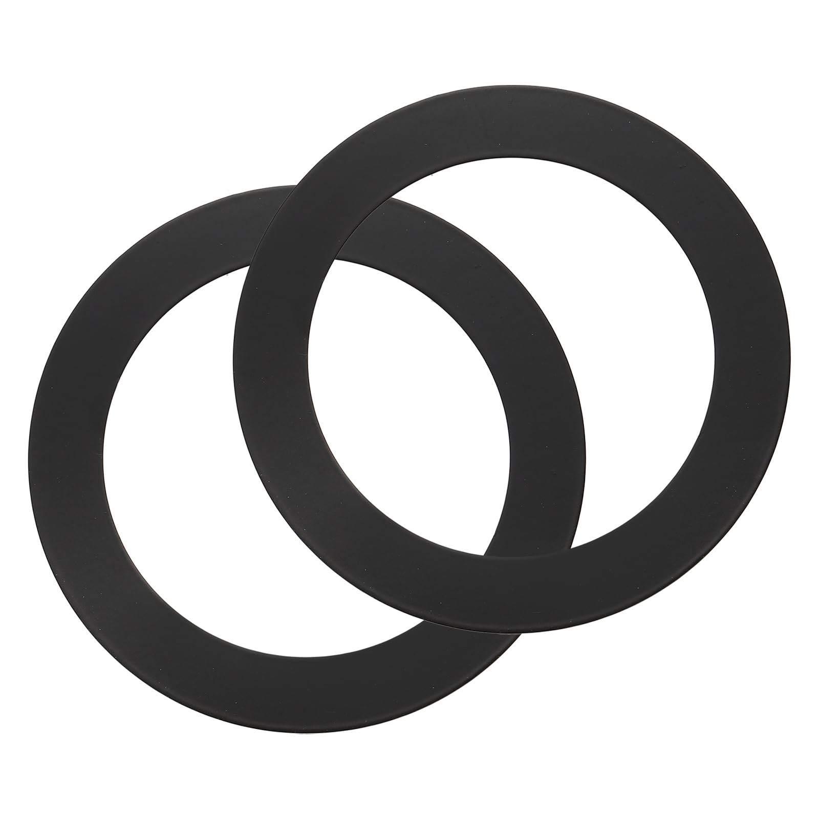 sourcing map 2Pack Goof Rings, 3.6" ID 4.9" OD Steel Flat Goof Trim Ring Light Cover Plate Flush Mount Can Converter for Recessed Downlight Vent Ceiling Medallion Wall Hole Decor, Matte Black