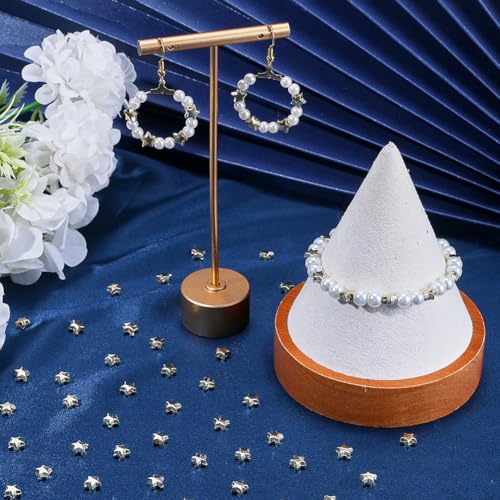 SUNNYCLUE 1 BOX 600Pcs Star Shaped Spacer Beads Gold Stars Beads CCB Plastic Small Pentagrams Lucky Spacers Loose Beads for jewellery Making DIY Bracelet Necklace Earrings Keychain Crafting Beginners - Image 4