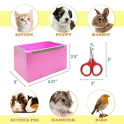 Food and Water Bowl for Hamster/Rabbit/Chinchilla/Guinea Pig Other Small Pets,Rabbit Guinea Pig Hay Feeder,Made from Non-Toxic, BPA Free Plastic and Minimizing Waste and Mess - Image 3